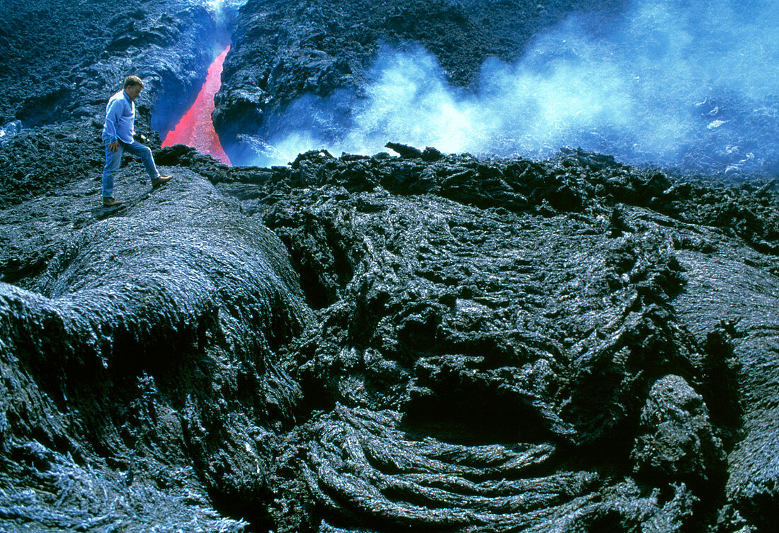 Lava flow rock formations