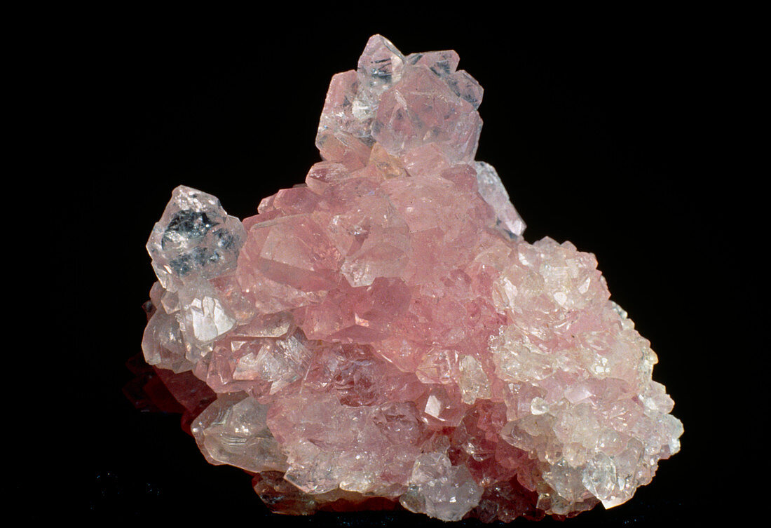 Specimen of rose quartz from Brazil