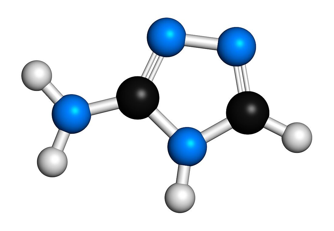 Amitrol herbicide molecule,illustration