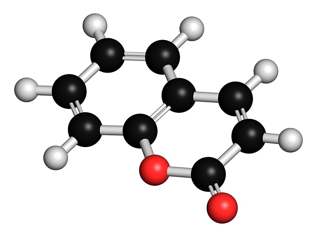 Coumarin herbal molecule,illustration