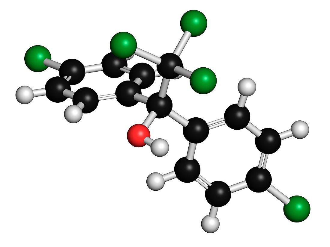 Dicofol organochlorine,illustration