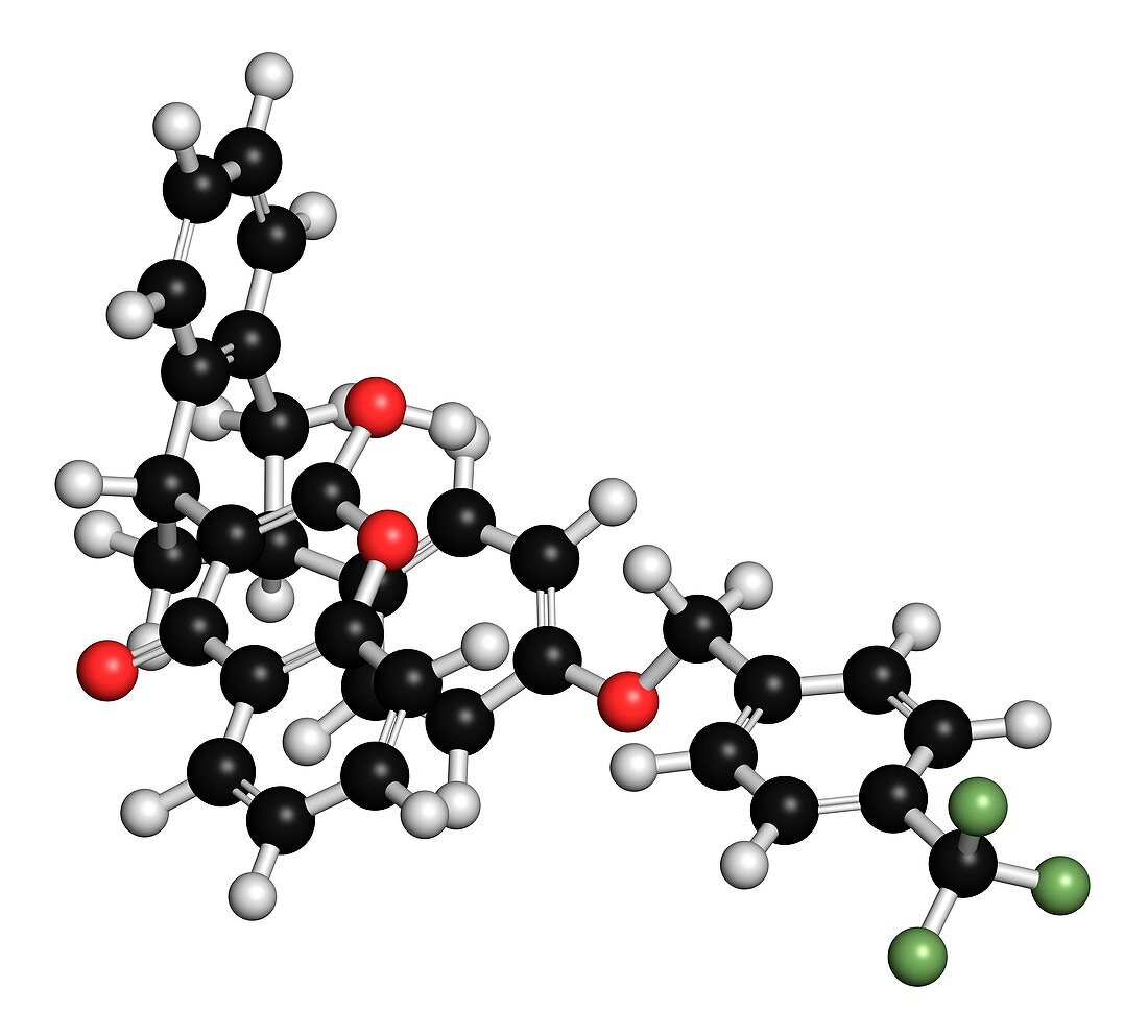Flocoumafen molecule,illustration