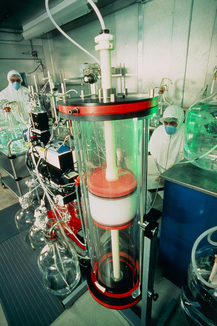 Apparatus used in the production of hepatitis B va
