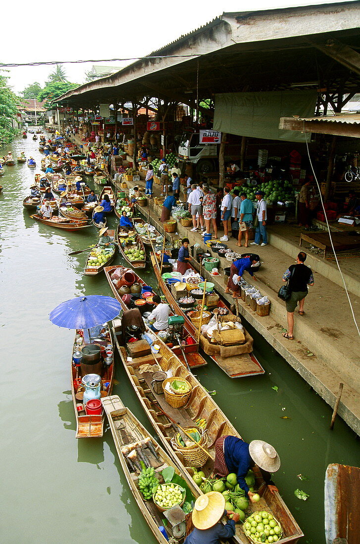 Floating food market,Thailand