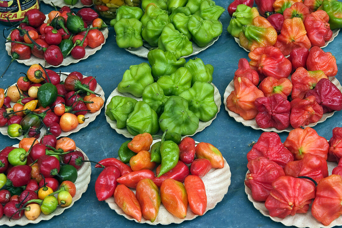 Peppers For Sale at a Street Market