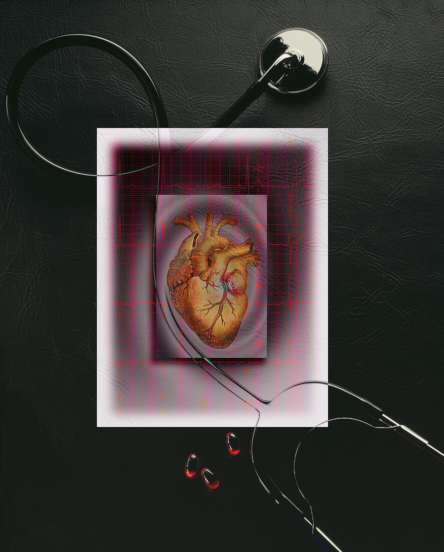 Stethoscope and heart