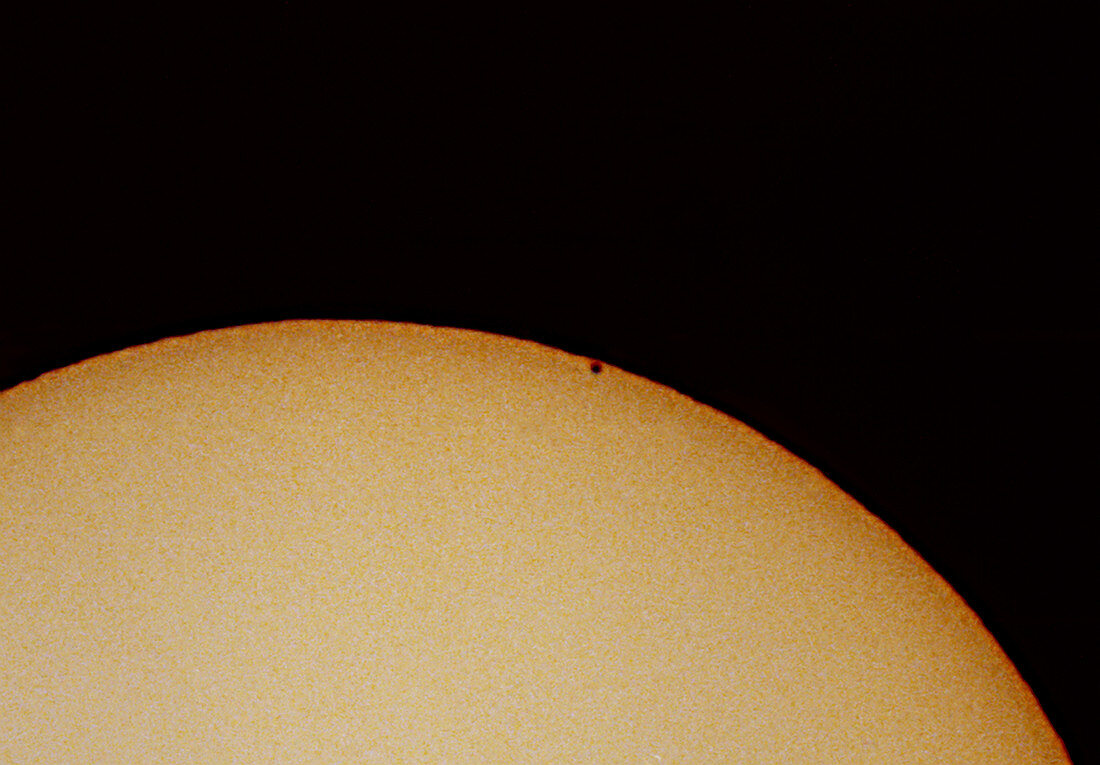 Mercury transits across sun