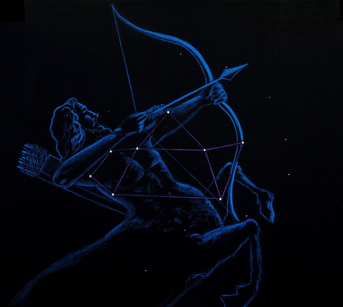 Artwork of the zodiacal constellation Sagittarius