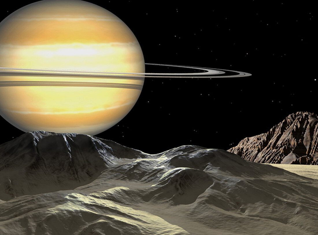 View of Saturn from Hyperion