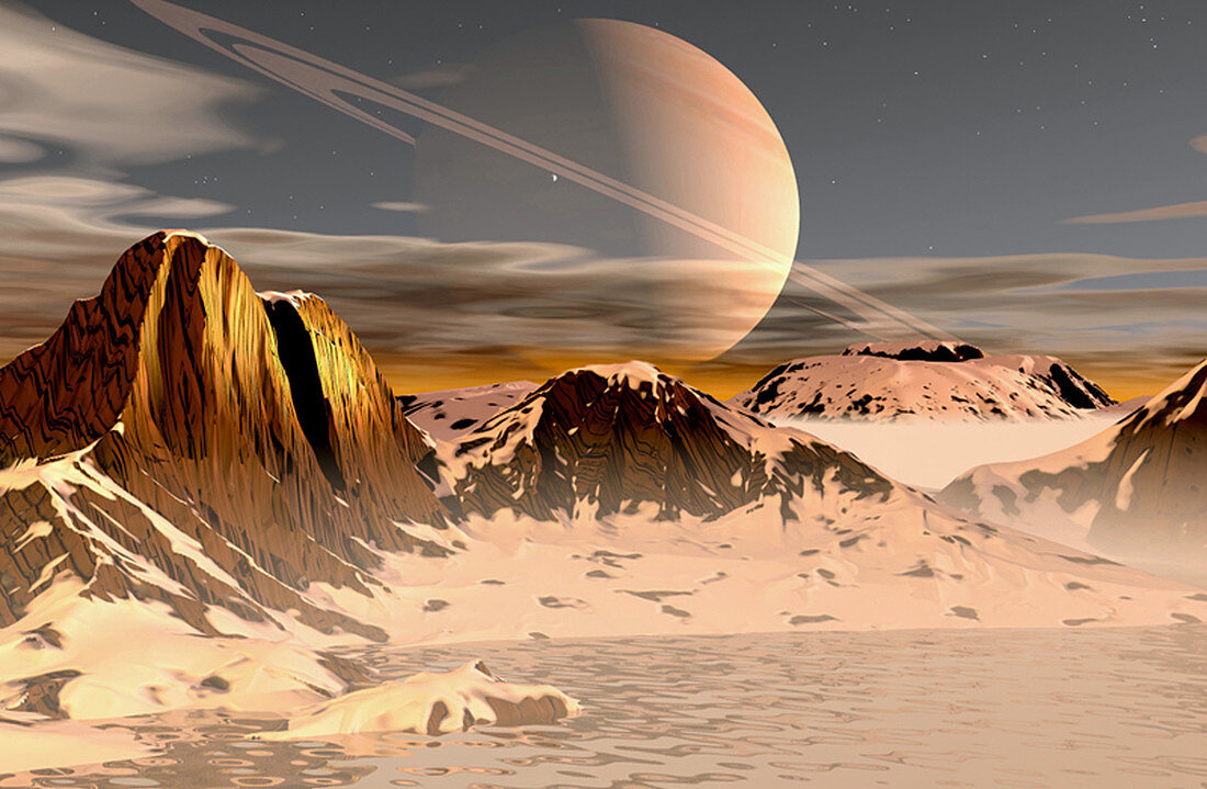 Artist's Interpretation of Titan's Surface