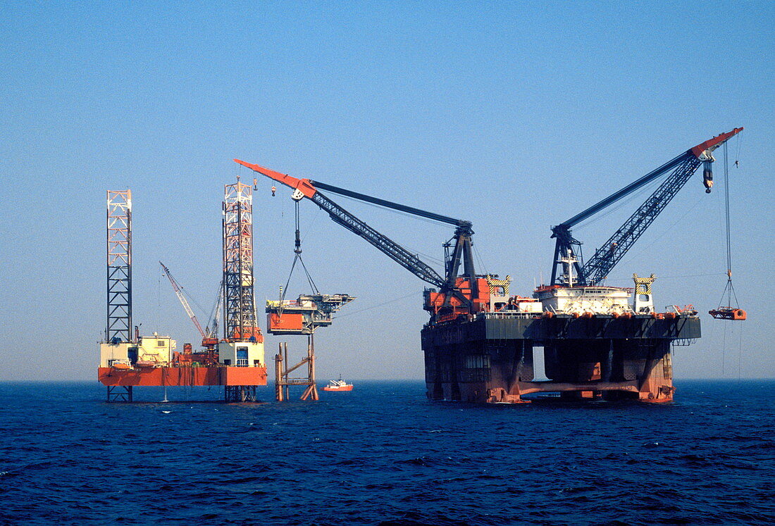 Off-shore gas platform