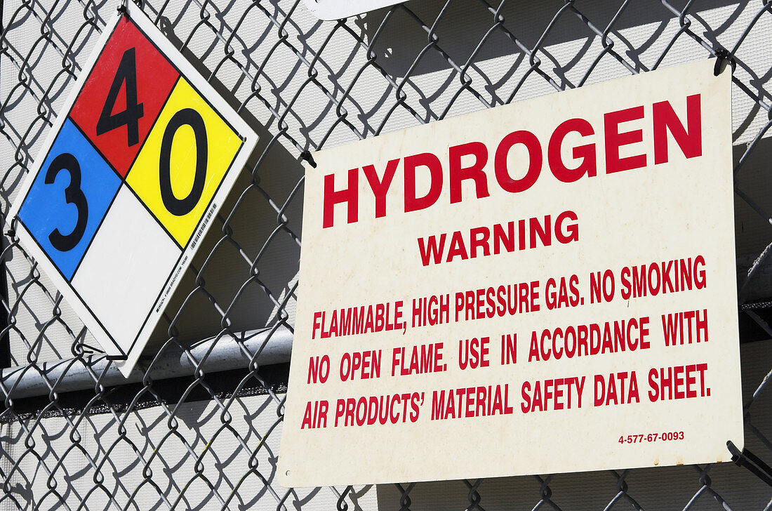 Hydrogen Warning Sign