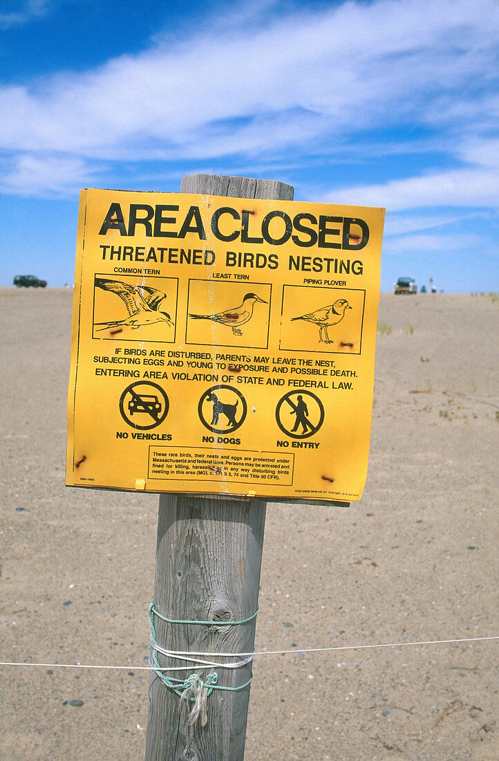 Warning at Bird Nesting Area