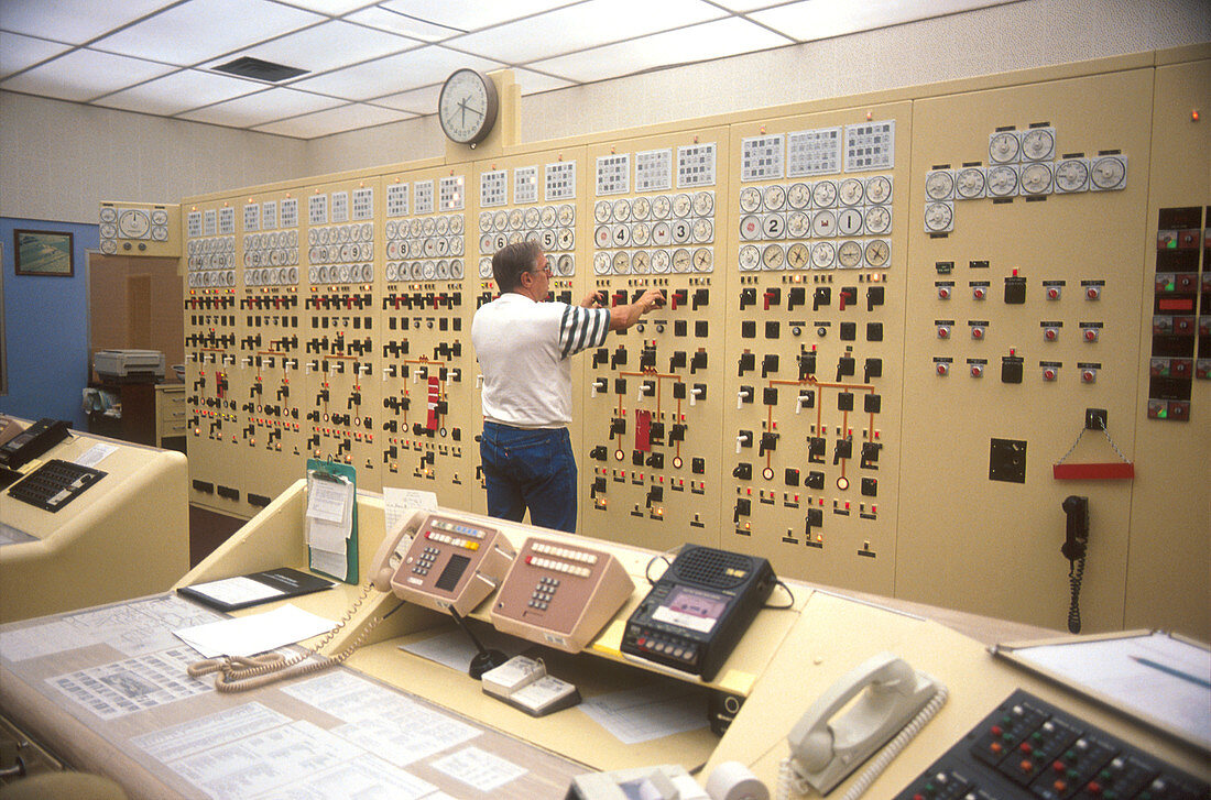 Control room of The Dalles Dam