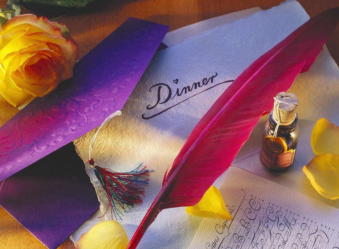 Elegant writing paper for festive invitations