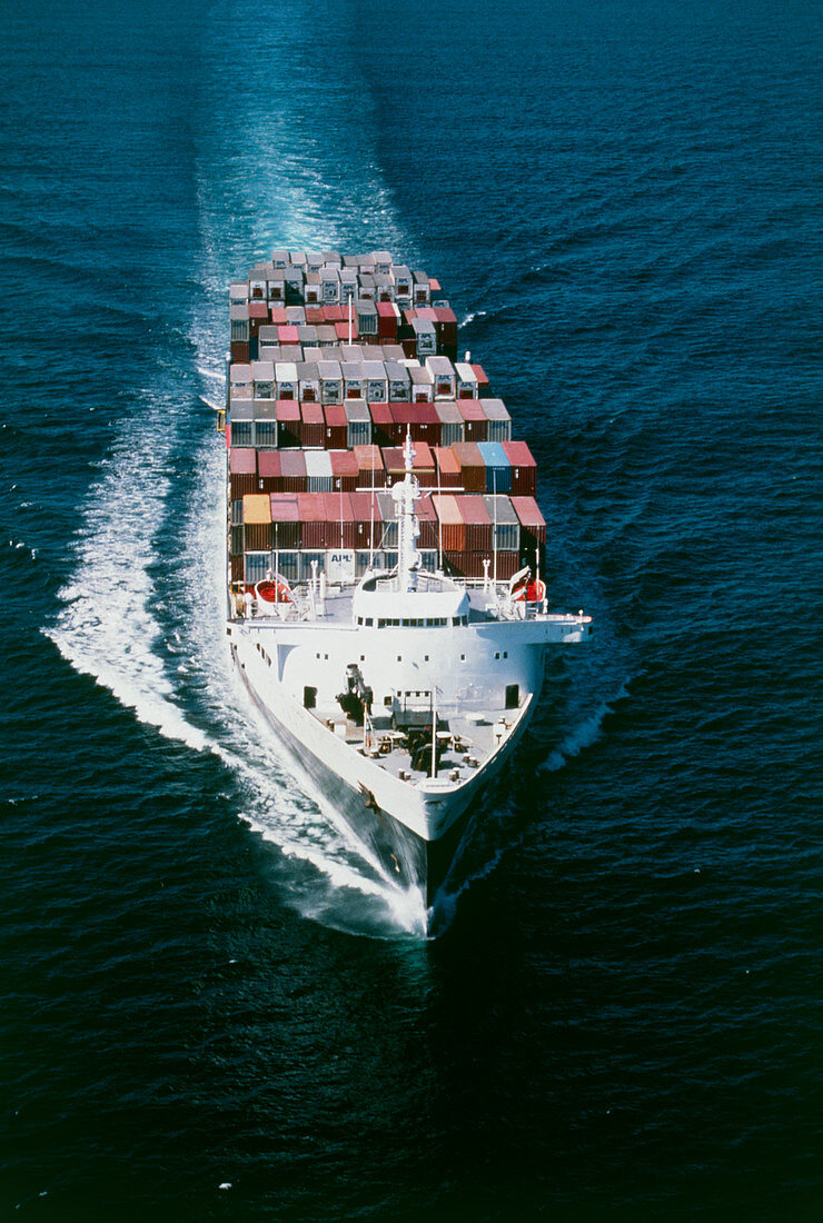 Container ship 'President Grant' at sea