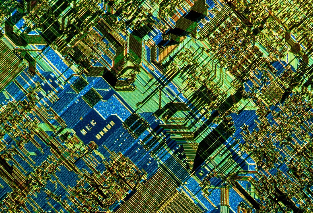 LM of part of NEC 8088 processor chip