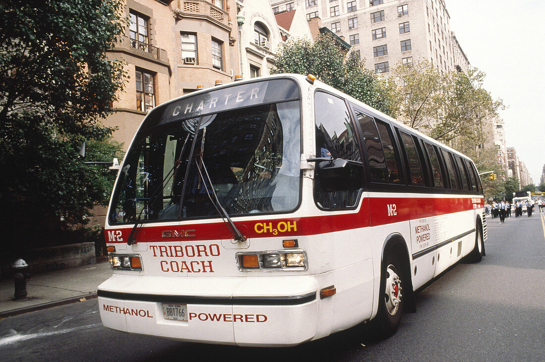 Methanol powered bus