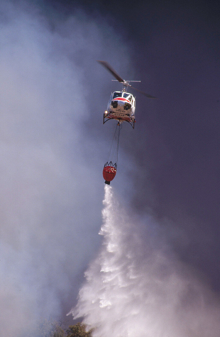 Bell UH1E firefighting helicopter