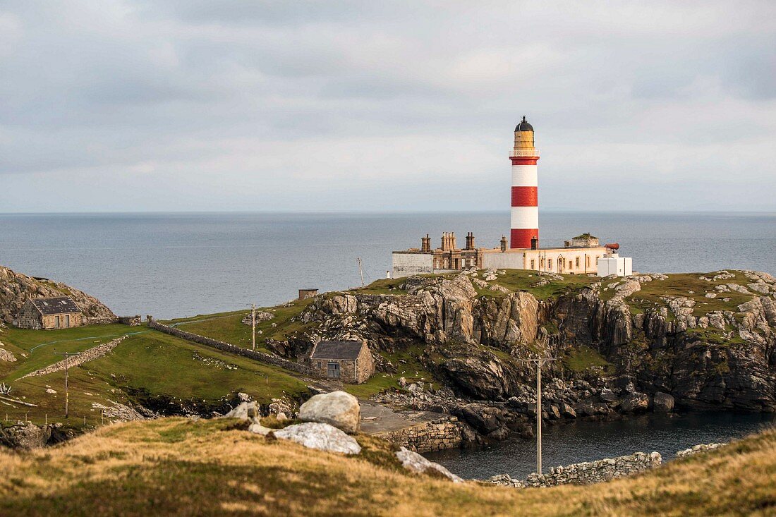A lighthouse on the island of Scalpay of Harris in Scotland