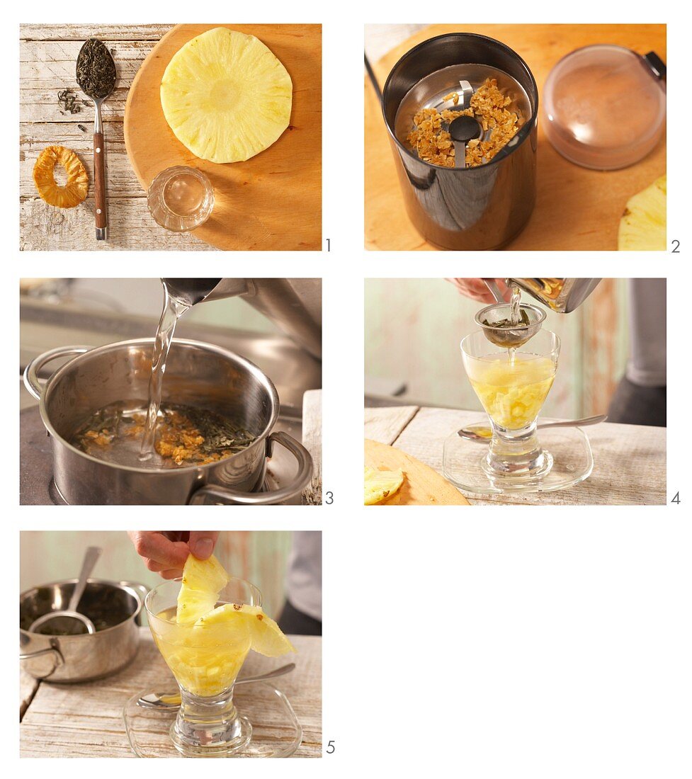 How to prepare green pineapple tea
