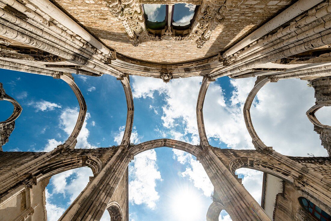 The Igreja do Carmo church in Lisbon, Portugal