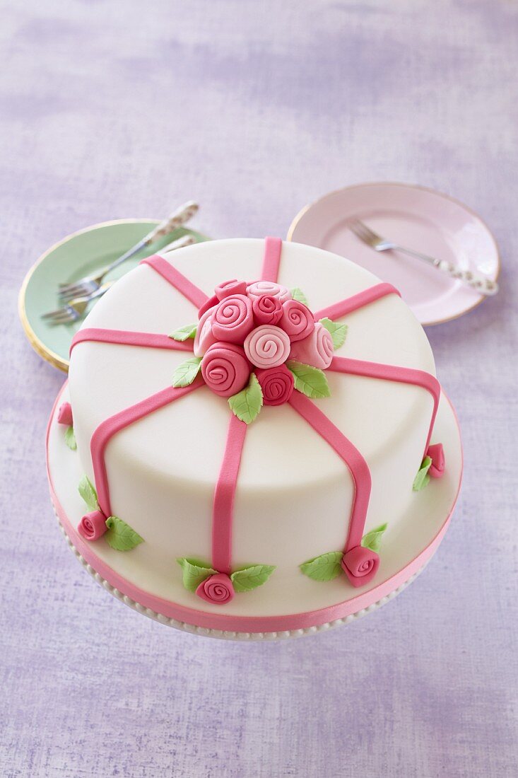 A rose celebration cake