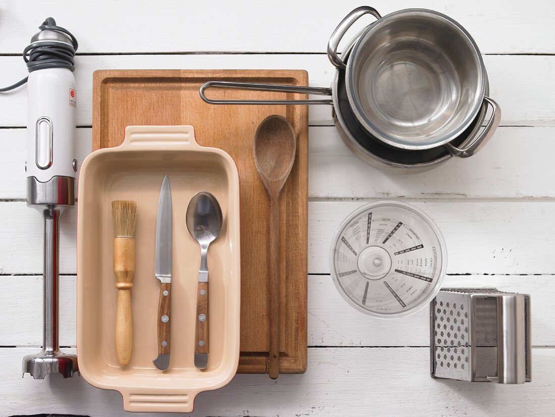 Kitchen utensils for potato gratin