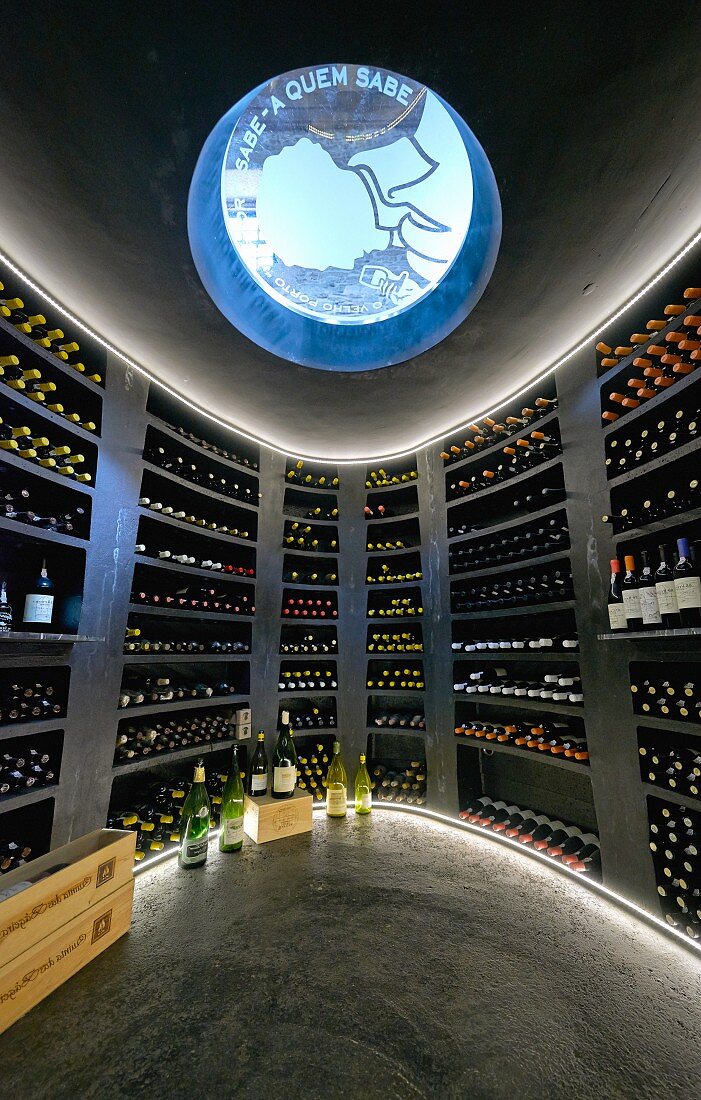 The tasting room at the Dirk Niepoort wine estate in the Douro Valley in Vale de Mendiz in Portugal