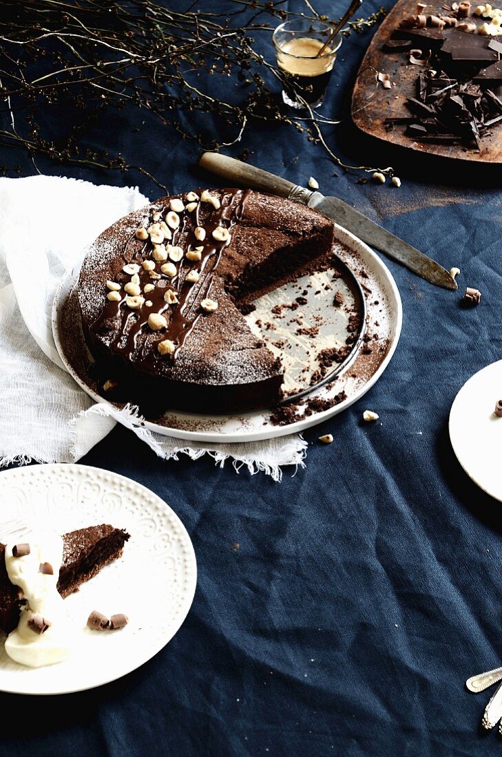 Haselnuss-Schokoladen-Torte mit Nutella