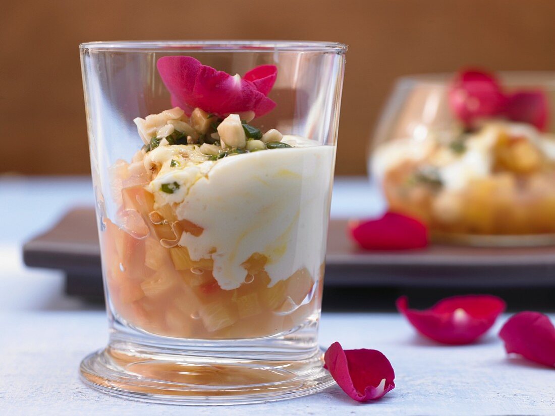 Arabian pineapple compote with rosewater