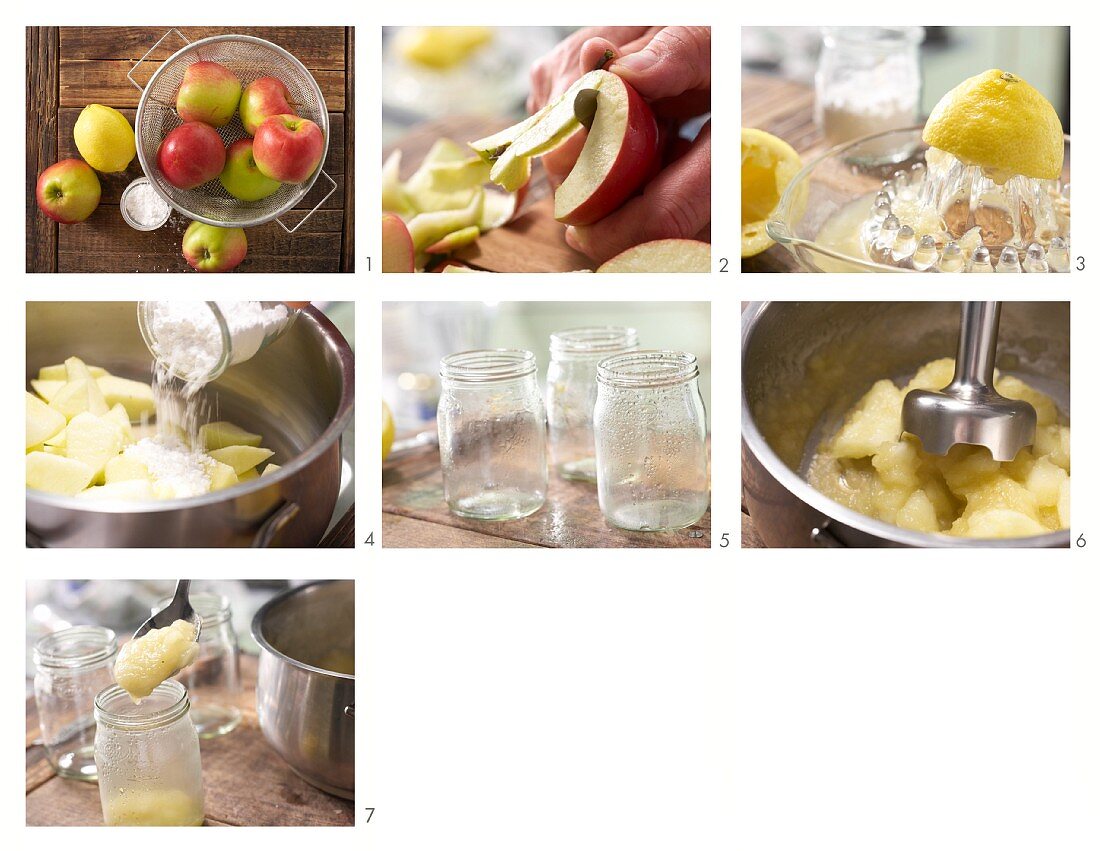 Apfelmus mit Zitrone zubereiten