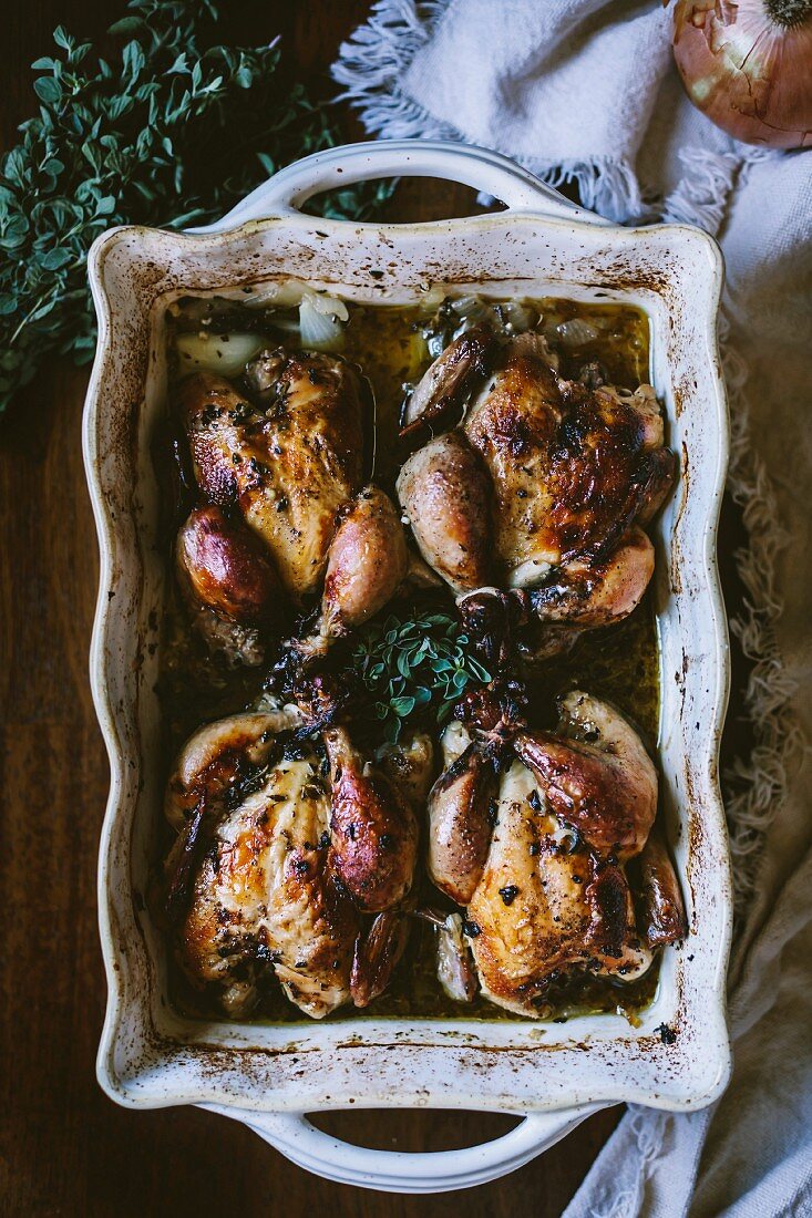 Four Cuban Roasted Game Hens