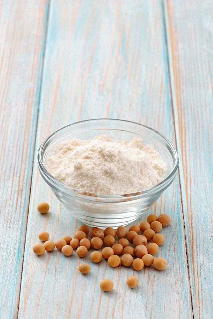Soy flour and soy beans