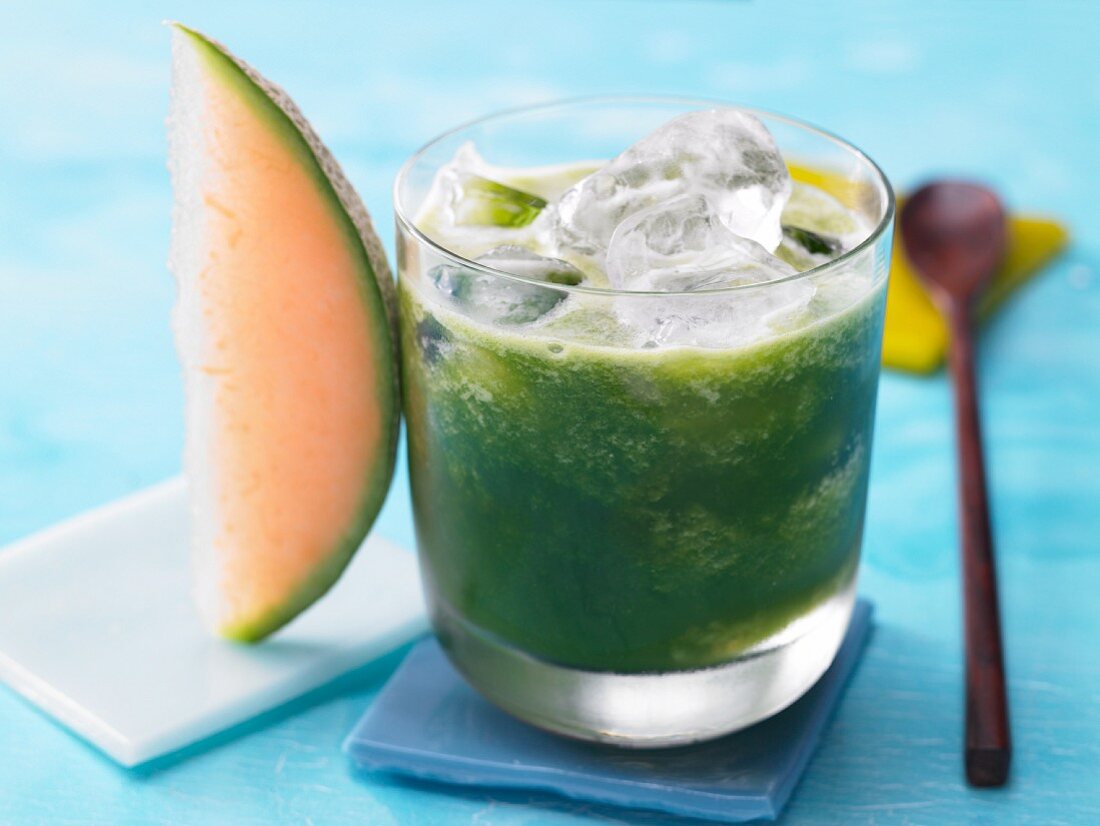 Green melon mix with spinach juice