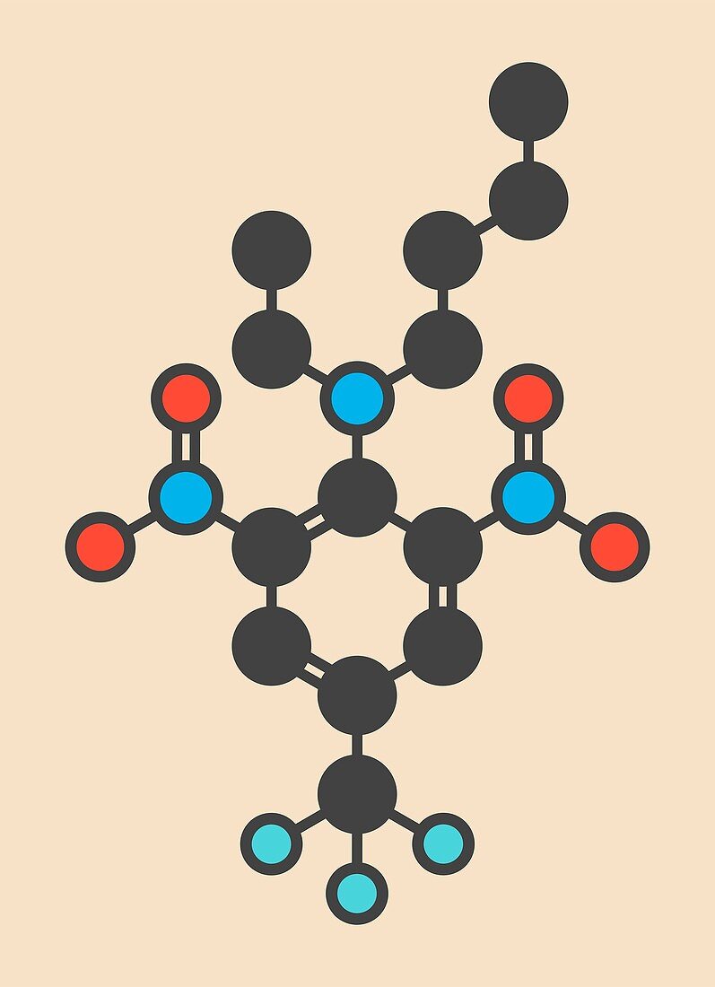 Benfluralin herbicide molecule