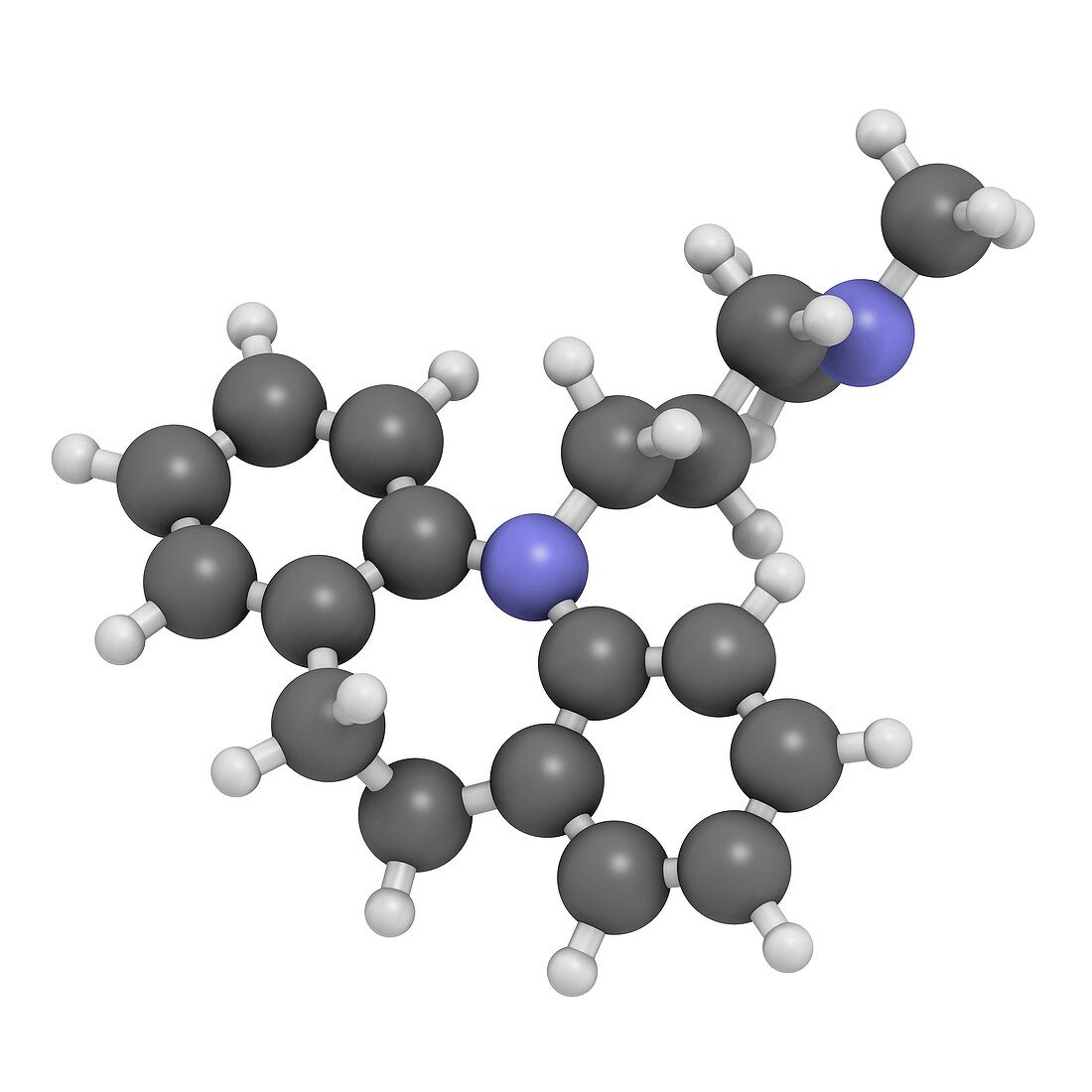 Imipramine antidepressant drug molecule