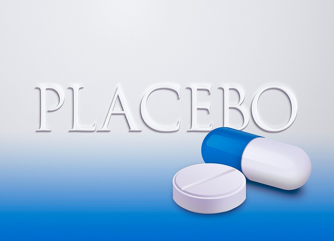 Placebo drugs,illustration