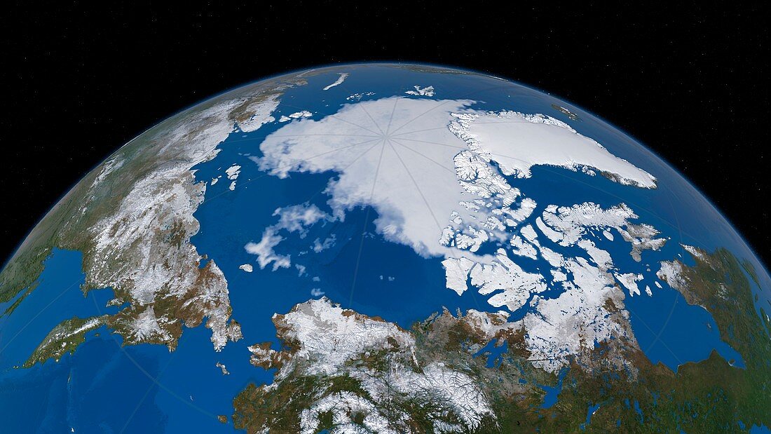 Arctic ice minimum extent,2016