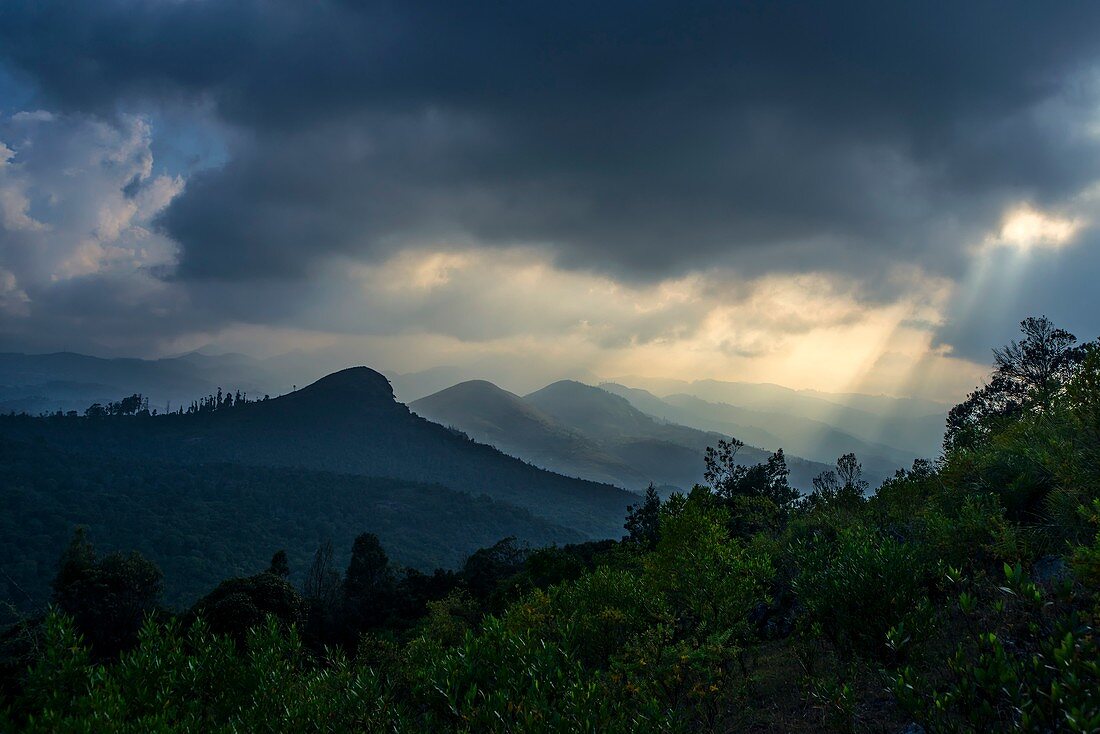 Monsoon over mountains,India