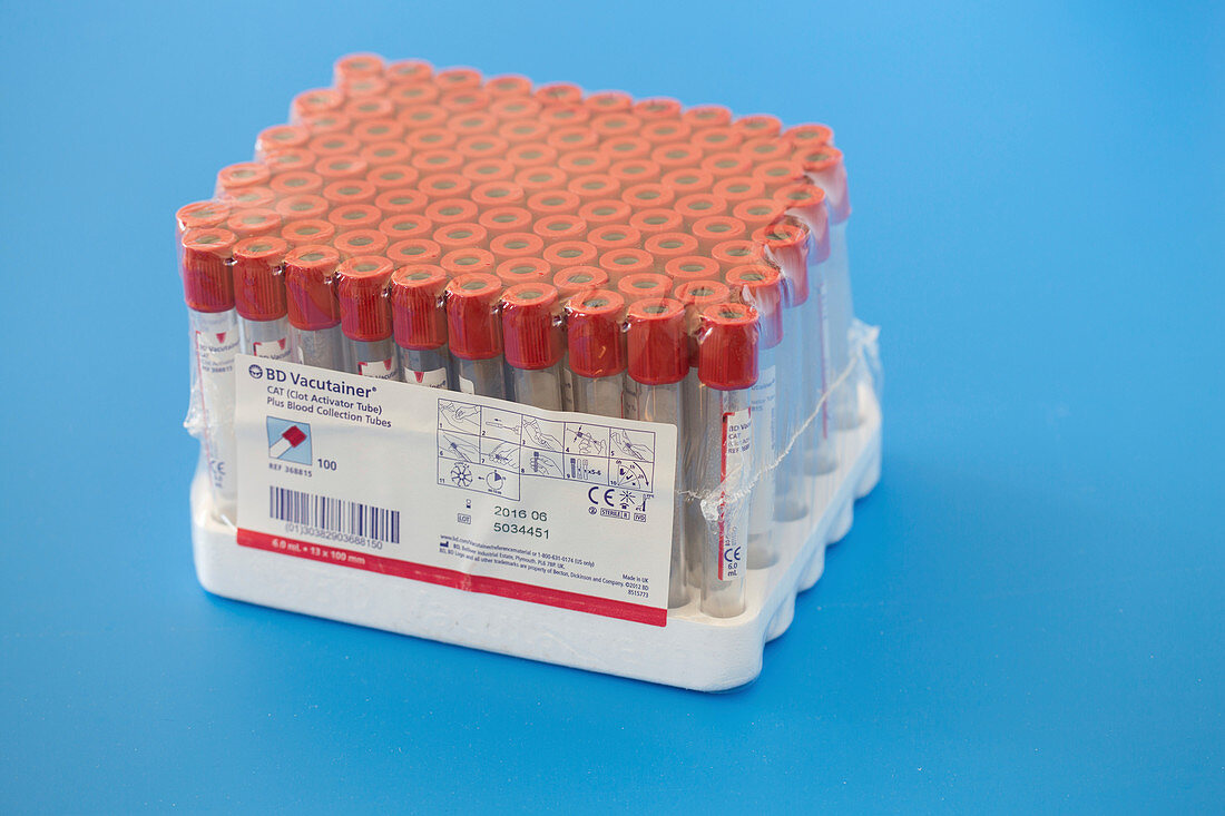Vacutainer tubes,red
