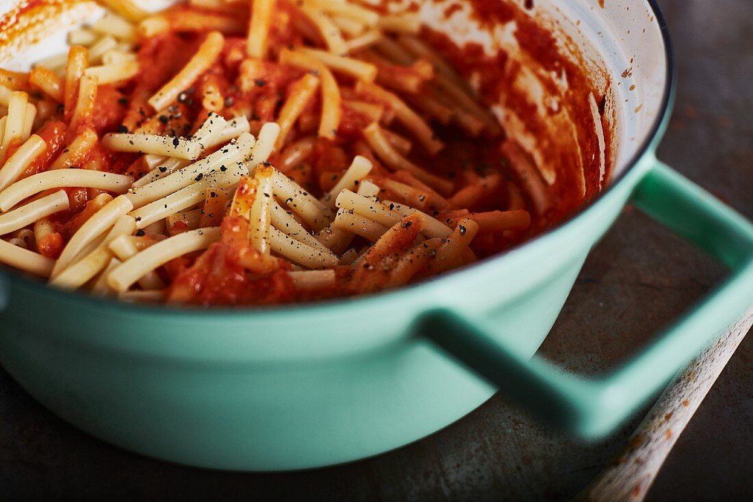 Pasta mit Tomaten-Wodka-Sauce