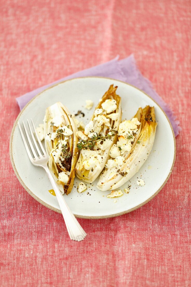 Chicory baked with feta