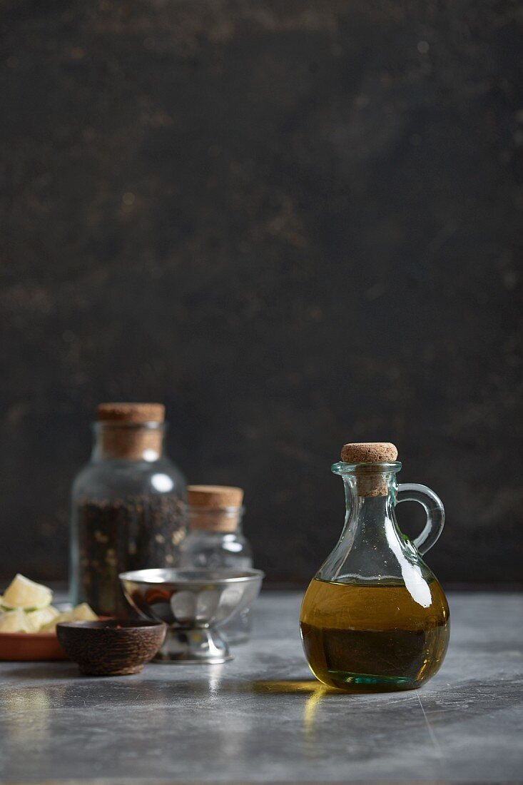 Olivenöl und Gewürze
