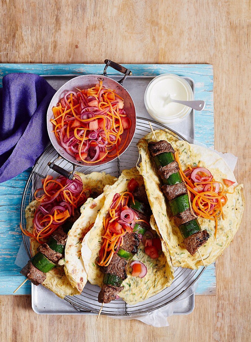 Kati-Style Beef Chapati Rolls