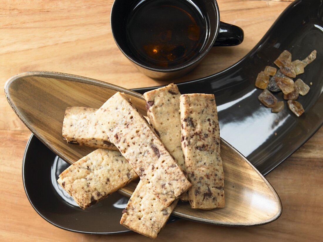 Chocolate biscuits with cinnamon