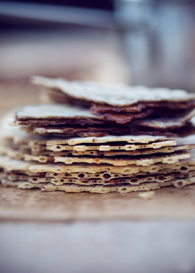 Mit Nougat und Schokolade gefüllte vegane Waffeln