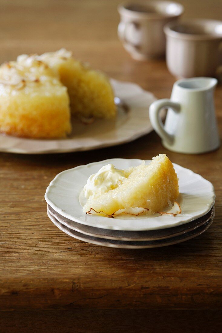 Lemon and Coconut Self-Saucing Pudding