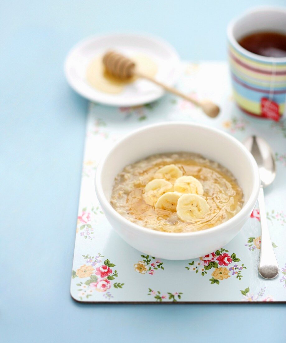 Porridge mit Apfel und Banane