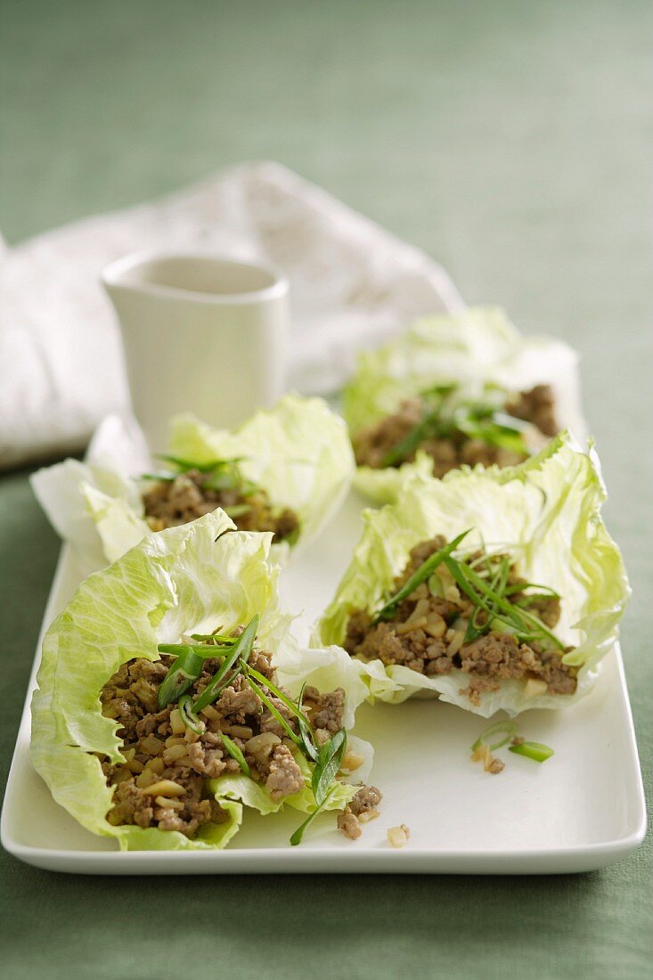 Pork and Lemongrass Lettuce Cups